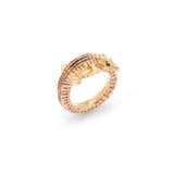 Alligator Yellow Gold Pinky Ring