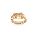 Alligator Yellow Gold Pinky Ring