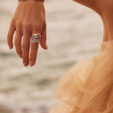 Diamond Wisp Stackable Ring