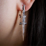Alligator Art Deco Bite Earring