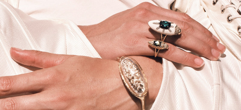 Scarab Cocktail Pinky Rings
