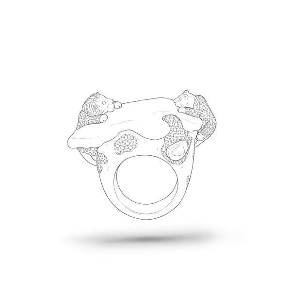 Family Crest Lion Ring