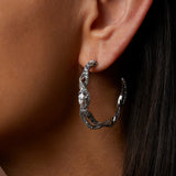 Diamond Smoke-Ring Hoop Earrings