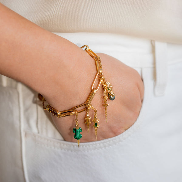Alligator Malachite Charm