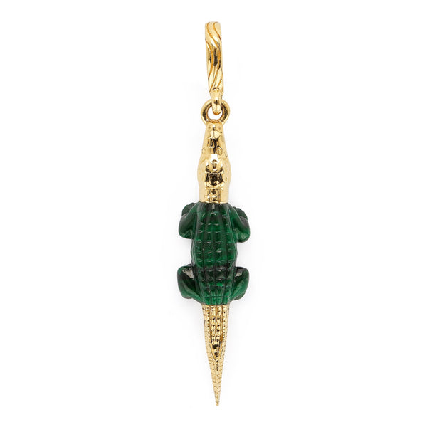 Alligator Malachite Charm