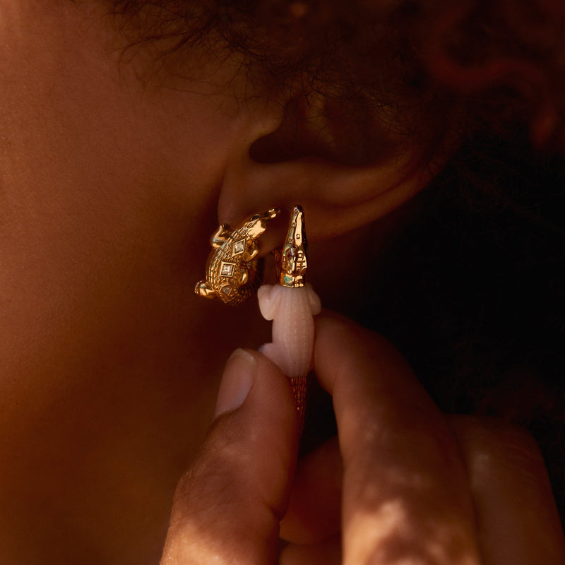 Alligator Twist Earring Pop Art