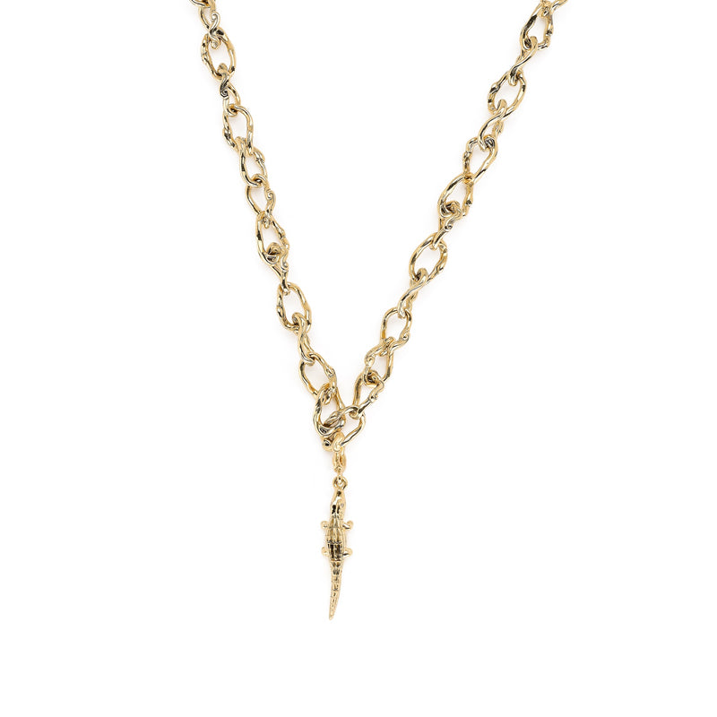 Alligator Yellow Gold Charm