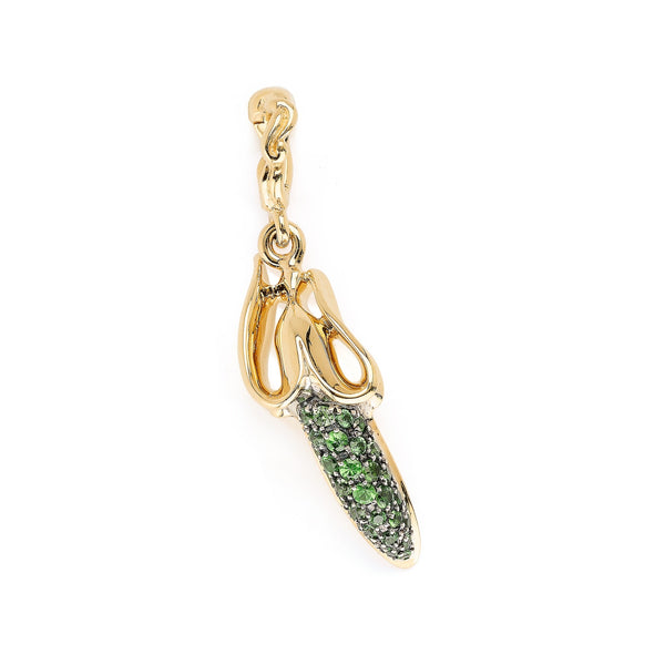 Banana Tsavorite Charm