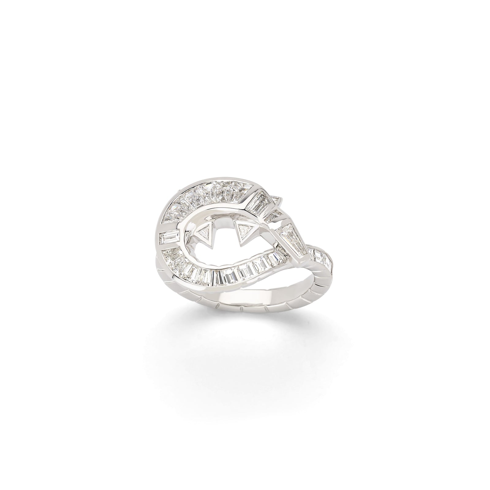 Diamond Alligator Twist Ring – Bibi van der Velden