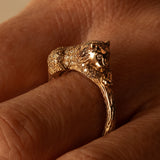 Diamond Lion Stackable Ring