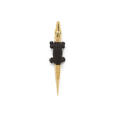 Ebony Wood Alligator Bite Earring