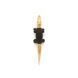 Ebony Wood Large Alligator Bite Earring