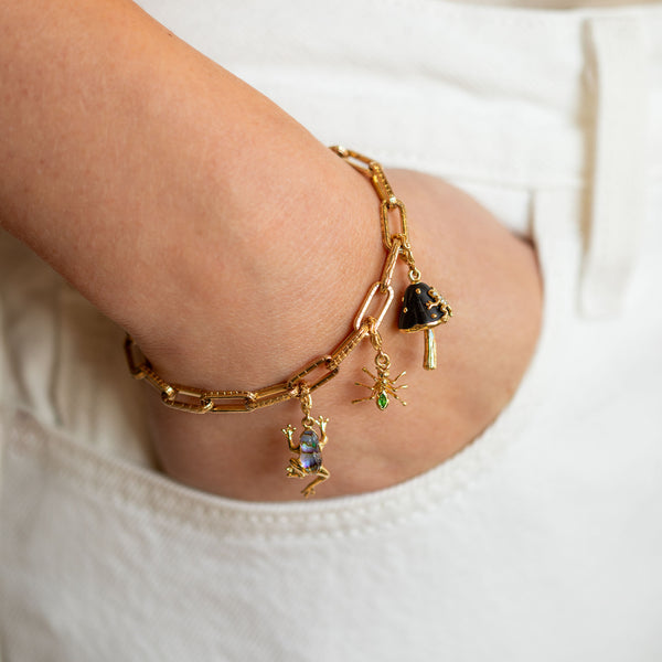 Ebony Wood Mushroom Charm