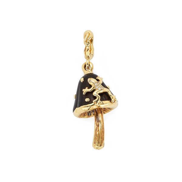 Ebony Wood Mushroom Charm