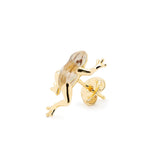 MIni Frog Abalone Quartz Stud