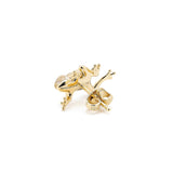 MIni Frog Abalone Quartz Stud