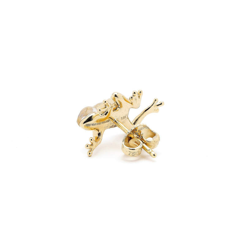 MIni Frog Abalone Quartz Stud