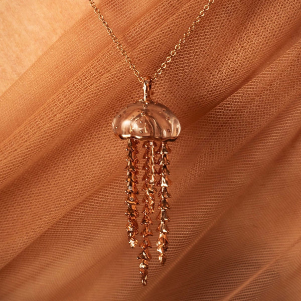 Jellyfish Quartz Pendant on a Chain