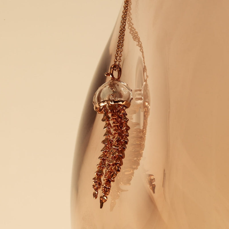 Jellyfish Quartz Pendant on a Chain