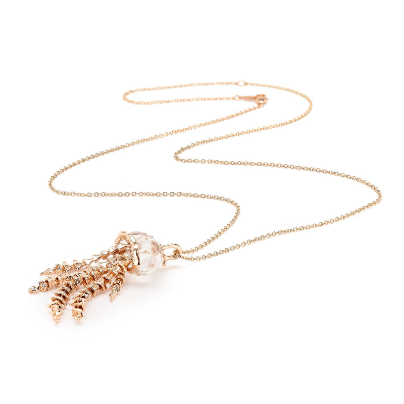 Jellyfish Quartz Pendant on a Chain