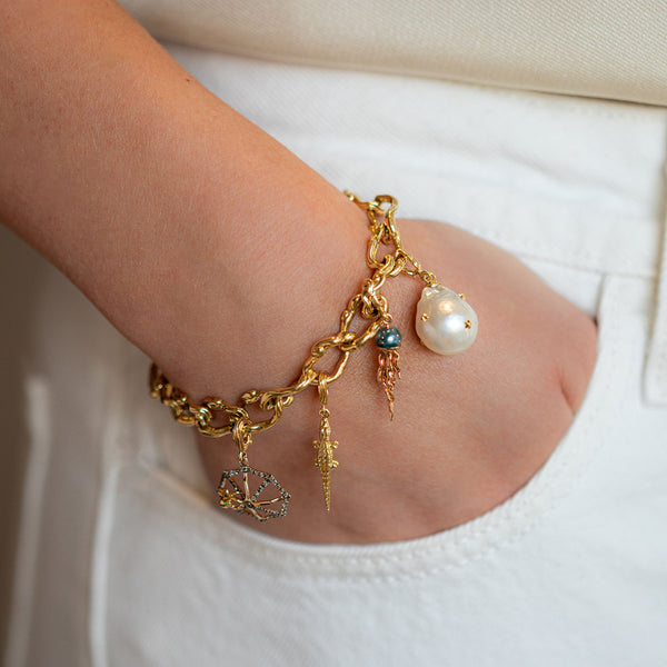 Jellyfish Large Tahitian Pearl Charm