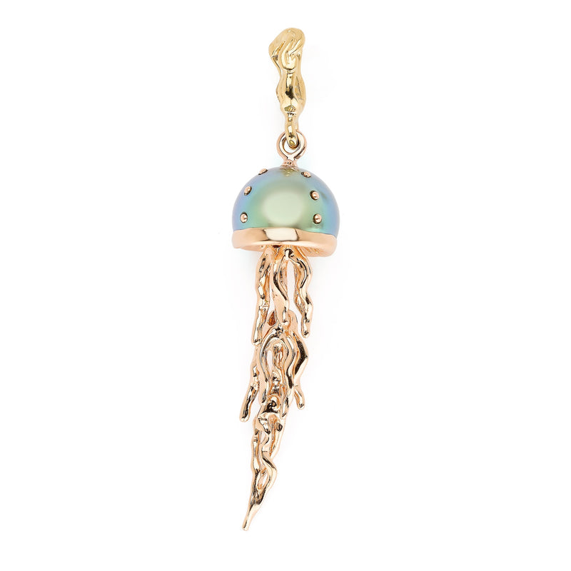 Jellyfish Large Tahitian Pearl Charm