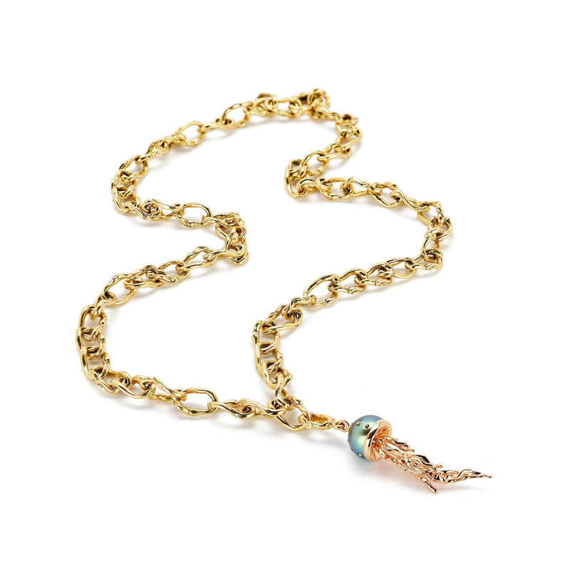 Jellyfish Large Tahitian Pearl Charm