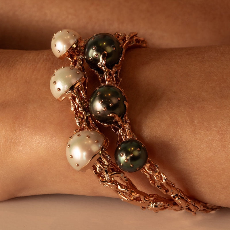 Jellyfish Tahitian Pearls Bangle
