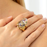 Large Frog Abalone Ring