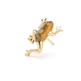 Mini Frog Tiger Eye Quartz Stud