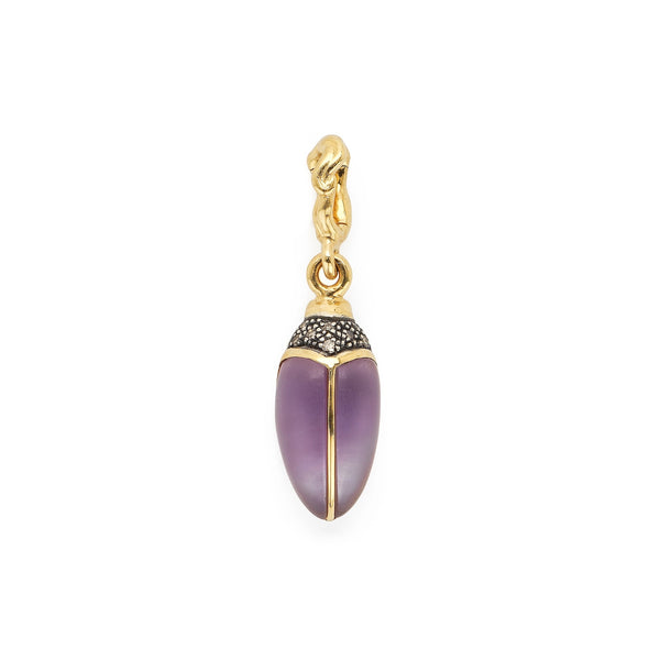 Mini Scarab Amethyst Charm