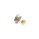 Mini Scarab Pave Tsavorite Fly Wings Stud