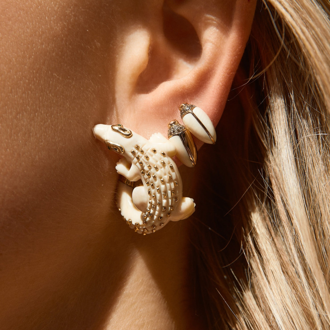 Mini Scarab Mammoth Stud Mirror – Bibi van der Velden