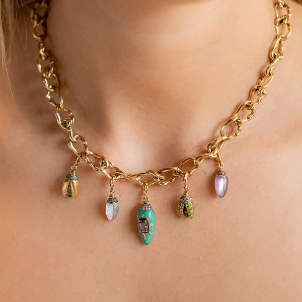 Mini Scarab Opal Charm