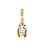 Mini Scarab Pave Tsavorite Fly Wings Charm
