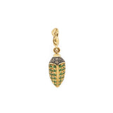 Mini Scarab Pave Tsavorite Charm