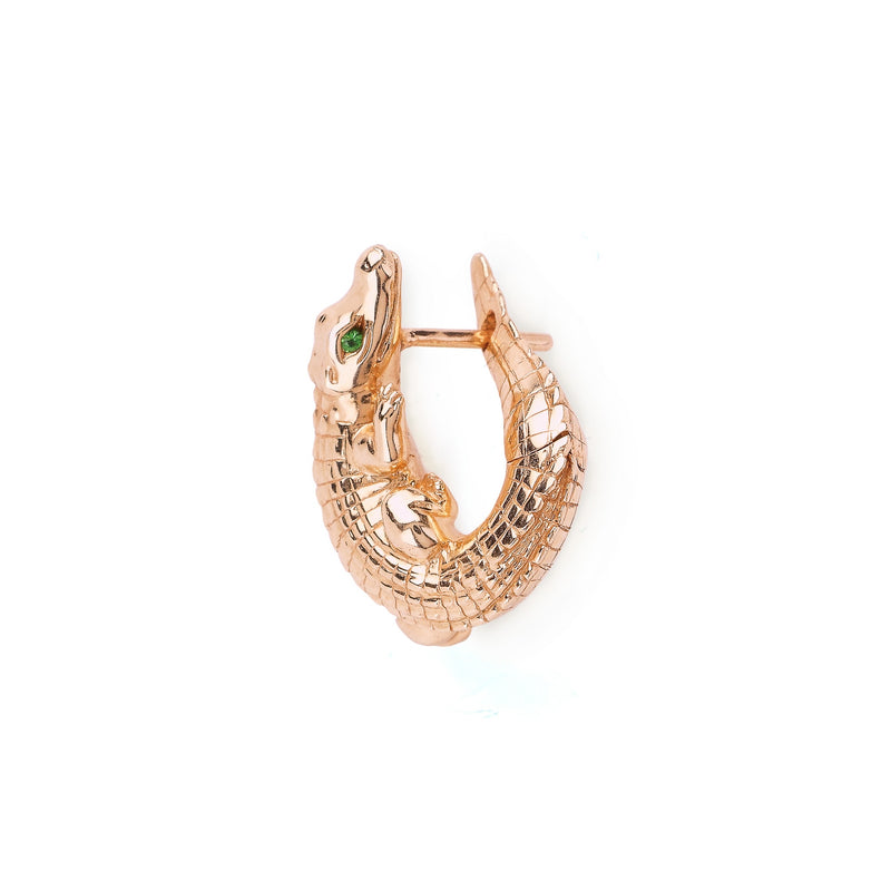 Alligator Rose Gold Twist Earring