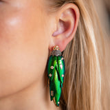 Scarab Pop Art Bunch Earring with Diamonds