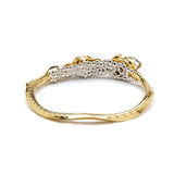 Tadpole to Frog Bangle 18K Gold made with Abalone and diamonds inside view