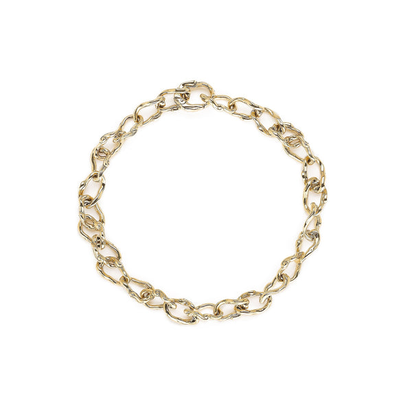 Wave Barrel Link Chain Bracelet - Fine