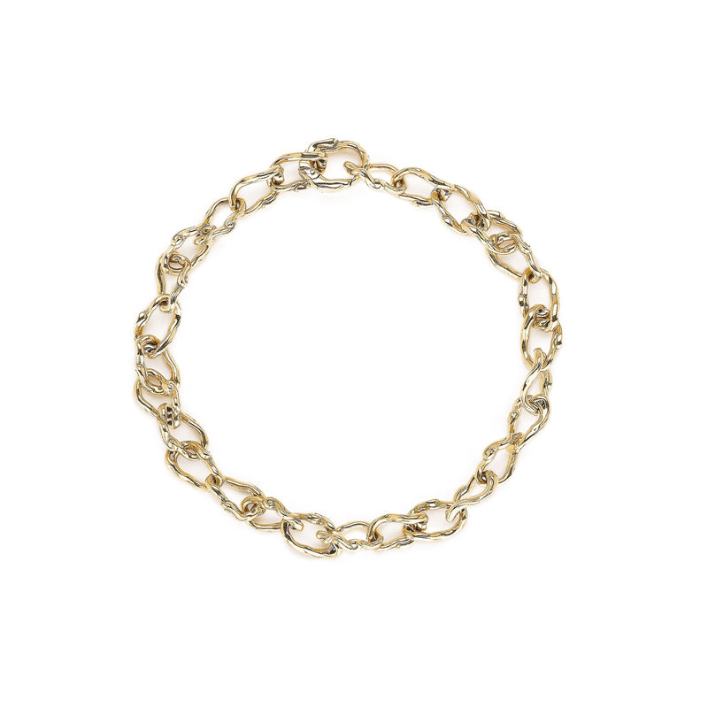Wave Barrel Link Chain Bracelet - Fine