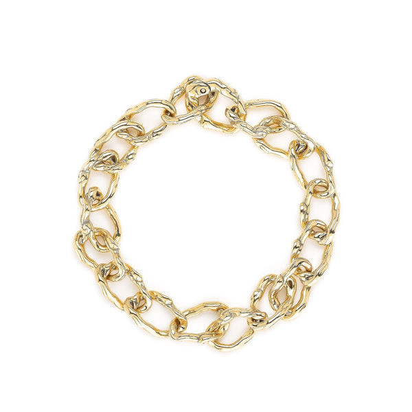 Wave Barrel Link Chain Bracelet - Medium