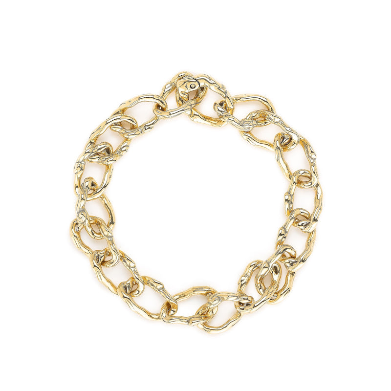 Wave Barrel Link Chain Bracelet - Medium