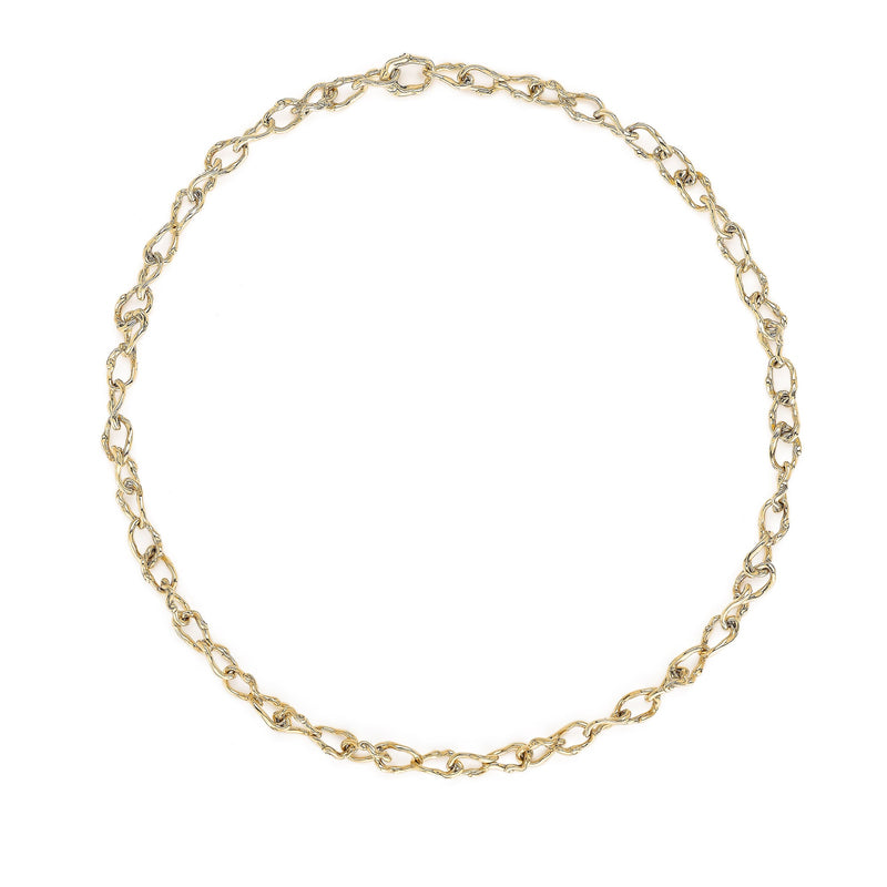 Wave Barrel Link Chain Necklace - Fine