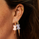 Alligator Yellow Gold Convertible Earring