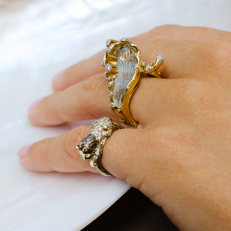 Lion wedding clearance ring