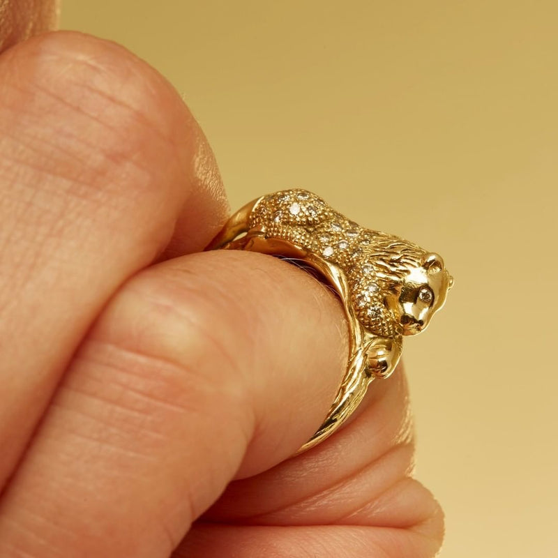 Lion Stackable Ring Diamond