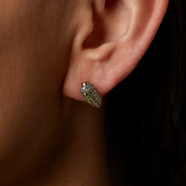 Mini Scarab Pave Stud