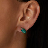 Mini Scarab Malachite Stud