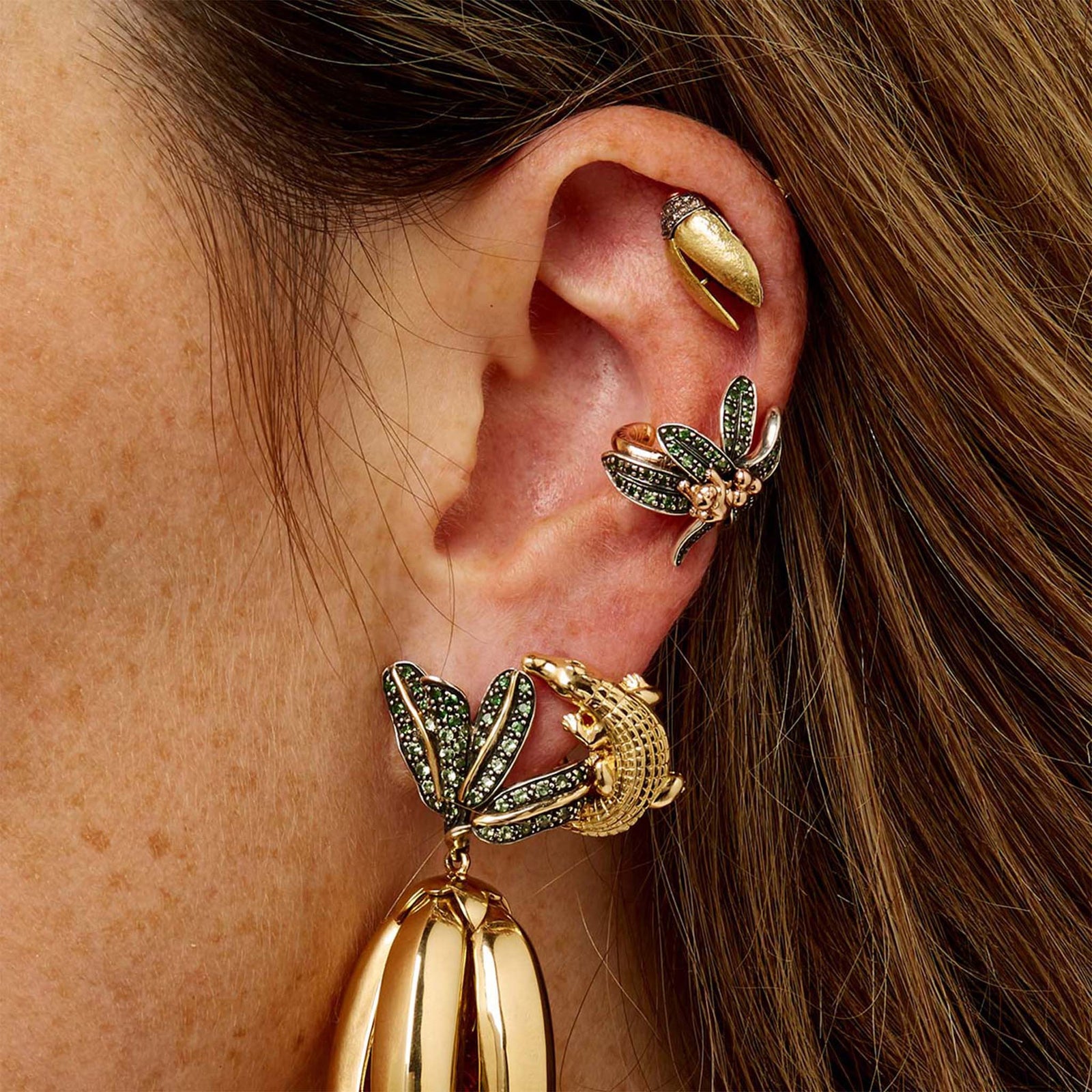 10K BELIEVER JEWERY Mets ピアス IN-PUT-OUT Bibi van der Velden Monkey Palm Ear Hugger (No Hinge)
